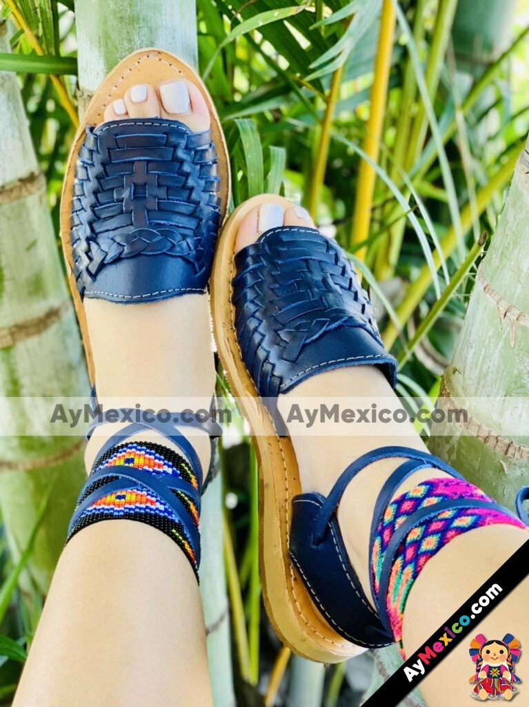 zj00138 Huaraches artesanales mexicanos de piso para mujer mayoreo fabrica