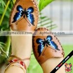 zs00089 Huaraches Artesanales Color Beige Alpargata Con Bordado De Piso Mujer De Piel Sahuayo Michoacan mayoreo fabricante de calzado zapatos taller maquilador