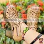 zs00242 Plataforma Artesanales Color Beige Laser Cierre De Tacon Mujer De Piel Sahuayo Michoacan mayoreo fabricante de calzado zapatos taller maquilador (1) (1)