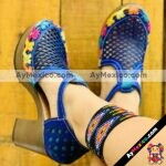 zs00244 Plataforma Artesanales Color Azul Laser Cruces Multicolor De Tacon Mujer De Piel Sahuayo Michoacan mayoreo fabricante de calzado zapatos taller maquilador (1)