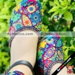 zs00539 Plataforma Artesanales Color Multicolor Cruces Multicolor De Tacon Mujer De Piel Sahuayo Michoacan mayoreo fabricante de calzado zapatos taller maquilador ( (1)