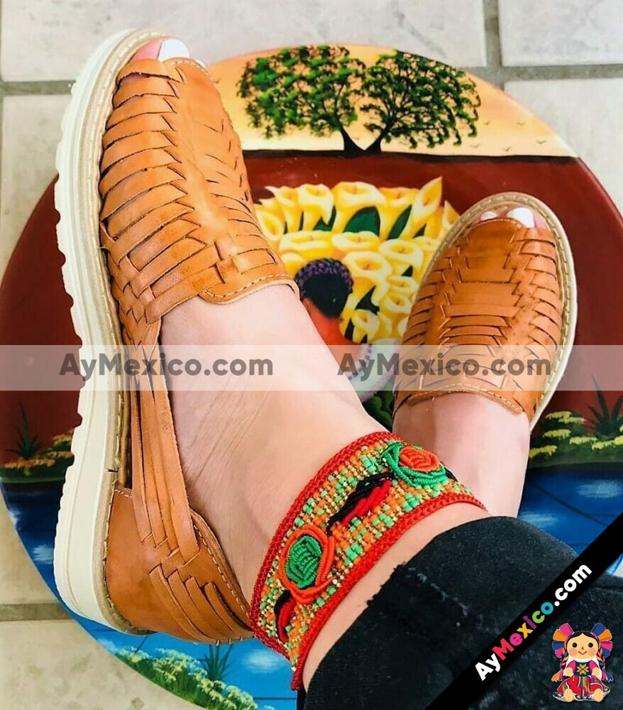 zs00591 Huaraches artesanales mexicanos de piso para mujer fabrica AyMexico.com
