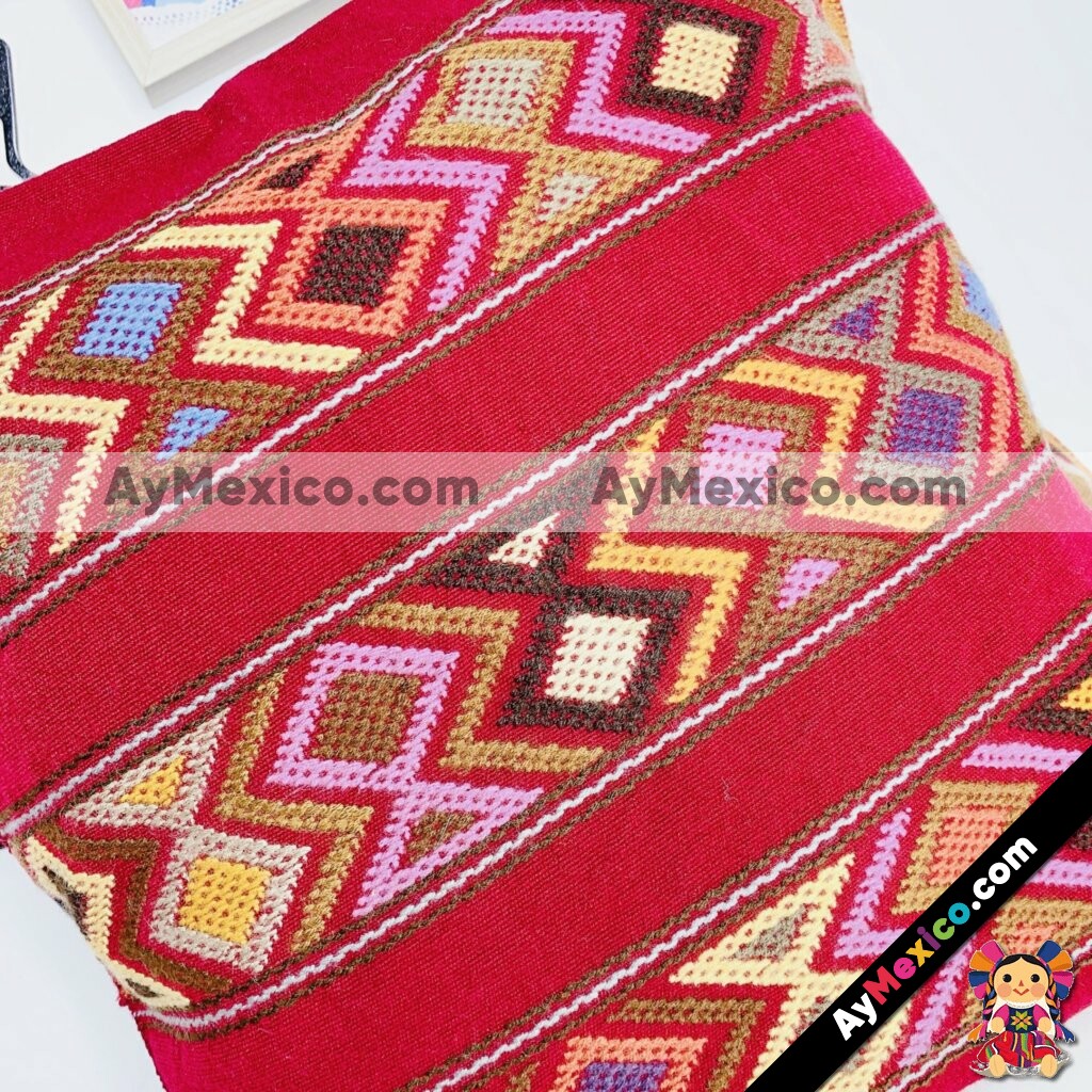 rj0104 Par de Cojines artesanal estambre bordado a mano mujer mayoreo fabricante proveedor taller maquilador (2)