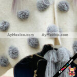 rj0166 Gaban poncho zarape artesanal bordado a mano mujer mayoreo fabricante proveedor taller maquilador (1)