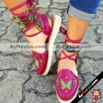 zs00362 Huarache Artesanal Mexicano Hecho mano piel Mujer Zapato plataforma calzado mayoreo fabrica proveedor maquilador fabricante mayorista taller sahuayo michoacan.1jpeg (2)