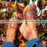zs00544 Huarache artesanal plataforma mujer mayoreo fabricante calzado zapatos proveedor sandalias taller maquilador