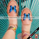 zj00133 Huaraches artesanales mexicanos bordado mariposa de piso para mujer mayoreo fabrica.jpg (1)