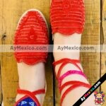 zj00703 Huaraches Artesanales Color Rojo Alpargata Tejido De Piso Mujer De Gamuza Sahuayo Michoacan mayoreo fabricante de calzado zapatos taller maquilador (1) (1)