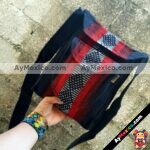 bj00066 Morral bolsa de mano artesanal rojo medida 35×28 cm con bolsamayoreo fabricante proveedor taller maquilador (1)