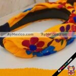 as00029 Diadema artesanal bordada a mano color amarillomayoreo fabricante proveedor taller maquilador (1)