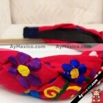 as00030 Diadema artesanal bordada a mano color rosamayoreo fabricante proveedor taller maquilador (1)