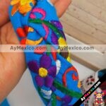 as00031 Diadema artesanal bordada a mano color azulmayoreo fabricante proveedor taller maquilador (1)