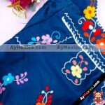 rj00441 Pañalero bordado a mano color azul marino artesanal Bebe mayoreo fabricante proveedor ropa taller maquilador