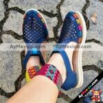 zj00742 Huarache artesanal piso mujer mayoreo fabricante calzado zapatos proveedor sandalias taller maquilador