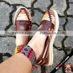 zj00743 Huarache artesanal piso mujer mayoreo fabricante calzado zapatos proveedor sandalias taller maquilador