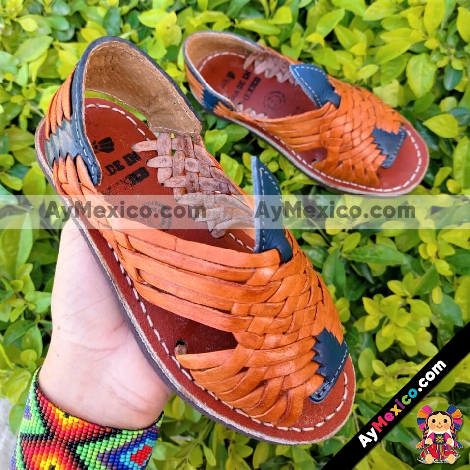 zs00759 Huarache artesanal piso infantil mayoreo fabricante calzado zapatos proveedor sandalias taller maquilador (2)