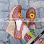 zs00763 Huarache artesanal plataforma mujer mayoreo fabricante calzado zapatos proveedor sandalias taller maquilador