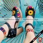 zs00768 Huarache artesanal plataforma mujer mayoreo fabricante calzado zapatos proveedor sandalias taller maquilador (1)