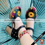 zs00768 Huarache artesanal plataforma mujer mayoreo fabricante calzado zapatos proveedor sandalias taller maquilador (1)