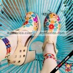 zs00769 Huarache artesanal plataforma mujer mayoreo fabricante calzado zapatos proveedor sandalias taller maquilador