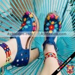 zs00770 Huarache artesanal plataforma mujer mayoreo fabricante calzado zapatos proveedor sandalias taller maquilador (1)