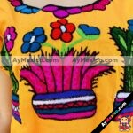 rj00551 Blusa artesanal de manta bordada color amarillo con diseño de cactusmayoreo fabricante proveedor taller maquilador (1)