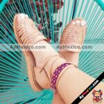 zj00809 Huaraches artesanales de piso mujer mayoreo fabricante calzado zapatos proveedor sandalias taller maquilador (1)