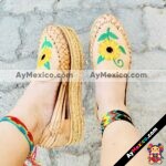 zs00786 Huaraches artesanales de plataforma mujer mayoreo fabricante calzado zapatos proveedor sandalias taller maquilador