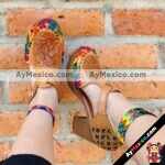 zs00817 Huaraches artesanales de plataforma mujer mayoreo fabricante calzado zapatos proveedor sandalias taller maquilador (3)