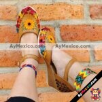 zs00820 Huaraches artesanales de plataforma mujer mayoreo fabricante calzado zapatos proveedor sandalias taller maquilador