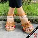zj00830 Huaraches artesanales de plataforma mujer mayoreo fabricante calzado zapatos proveedor sandalias taller maquilador