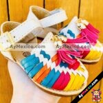 zs00870 Huaraches artesanales color natural tejido multicolor de piso bebe mayoreo fabricante calzado zapatos proveedor sandalias taller maquilador(1)
