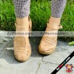 zs00891 Huaraches artesanales color natural altura de tacon 9cm aprox de plataforma mujer mayoreo fabricante calzado zapatos proveedor sandalias taller maquilador (2)