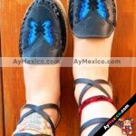 zs00894 Huaraches artesanales tipo alpargata color negro bordado de mariposa de piso mujer mayoreo fabricante calzado zapatos proveedor sandalias taller maquilador (1)