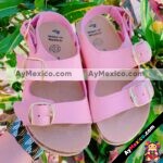 zs00918 Huaraches artesanales dos evillas color rosa de piso mujer mayoreo fabricante calzado zapatos proveedor sandalias taller maquilador
