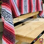 rj00791 Cobija Color Rosa manta frazada mexicana artesanal hecho en Chiapas México mayoreo fabricante proveedor taller maquilador (1)