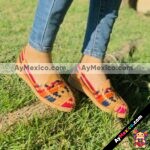 ZJ00963Huaraches Artesanales Piso Para MujerTanTejido Multicolor mayoreo fabricante calzado zapatos proveedor sandalias taller maquilador