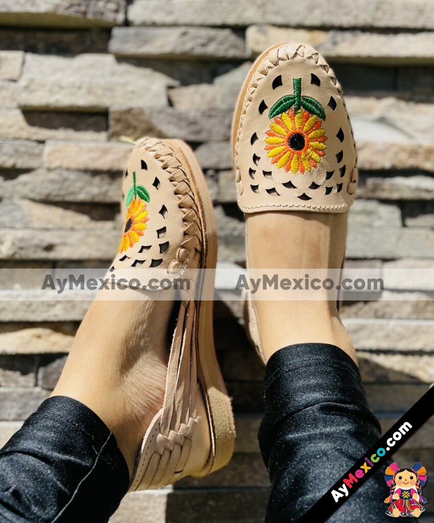 ZJ00970 Huaraches Artesanales Piso Para Mujer Tan Girasol mayoreo fabricante calzado zapatos proveedor (2)
