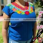 rj00982 Blusa Unitalla Cuello Borado con Flores Multicolores fabricante taller maquilador (1)