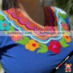 rj00982 Blusa Unitalla Cuello Borado con Flores Multicolores fabricante taller maquilador (1)