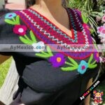 rj00983 Blusa Unitalla Cuello Borado con Flores Multicolores fabricante taller maquilador (1)