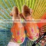 zj00980 Huaraches Artesanales Infantiles Tan Bordado Mariposa mayoreo fabricante calzado (1)