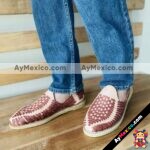 zn00014 Huaraches Artesanales Para Hombre Café Tejido Tirbal mayoreo fabricante calzado (1)