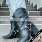 zn00017 Botas Artesanales para mujer Negro Vaqueras mayoreo fabricante calzado (1)
