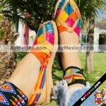 zj00959 Huaraches Artesanales Piso Para Mujer tejido de colores mayoreo fabricante calzado (1)