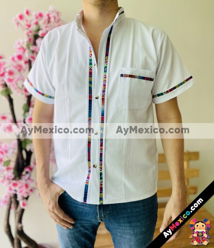 presidente guía Lógicamente rn00129 Camisa Guayabera Artesanal mexicano para Hombre hecho en Chiapas  mayoreo fabrica - AyMexico.com