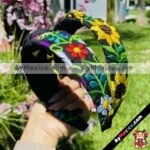 As00125 Diadema Bordado A Maquina De Flores O Girasoles De Colores Taller Maquilador (1)