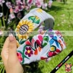 As00126 Diadema Bordado A Maquina De Flores O Girasoles De Colores Taller Maquilador (1)